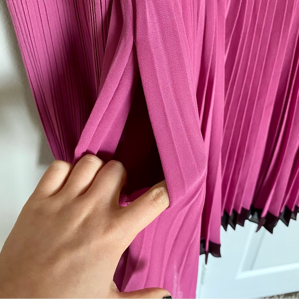 Jonathan Simkhai Split Neckline Calpyso Pleated T… - image 3